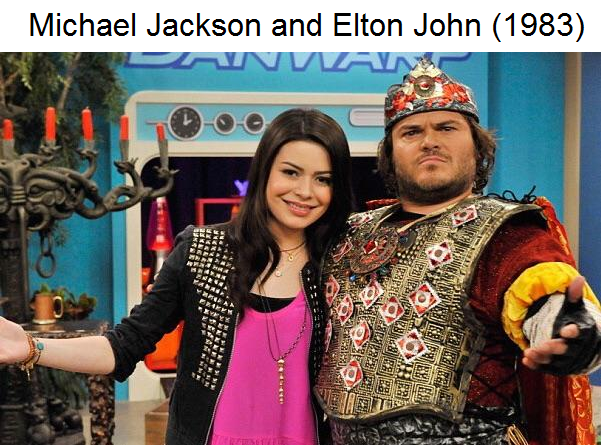 Elton John Porn - Michael Jackson and Elton John (1983) : r/fakehistoryporn